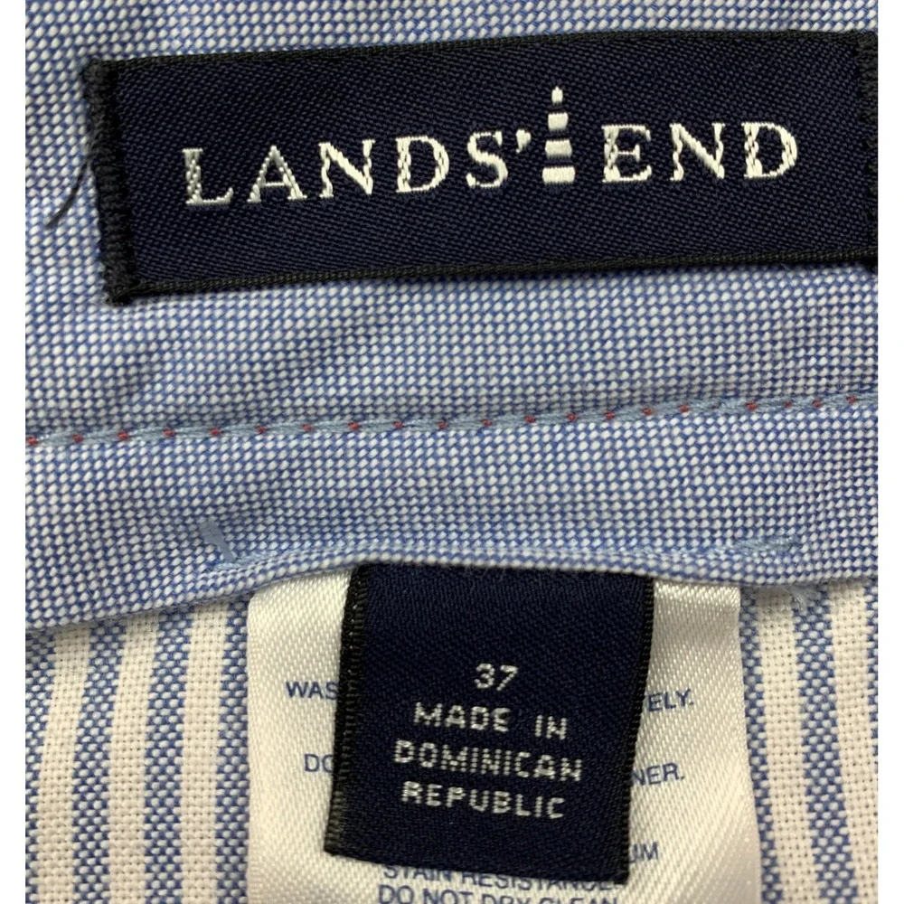 Lands End Shorts Mens 37 Coral Red Double Pleated Cotton‎ Chino Twill Golf 37